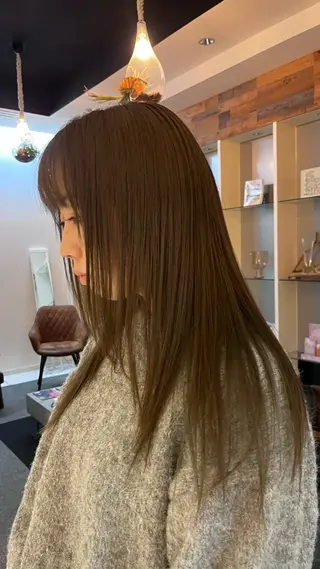 ロング カラー ストレートパーマ/ 縮毛矯正/フウカのヘアスタイル