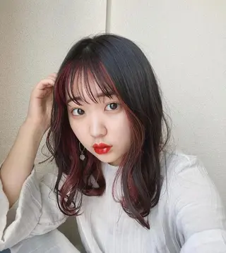 ミディアム サロウィン新宿三丁目East所属・顔周りレイヤー/新宿 /モテ艶カラー/航介のヘアスタイル