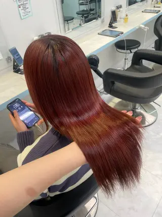 カラー 🇰🇷韓流暖色ヘア 🍒saaya🍒のヘアスタイル
