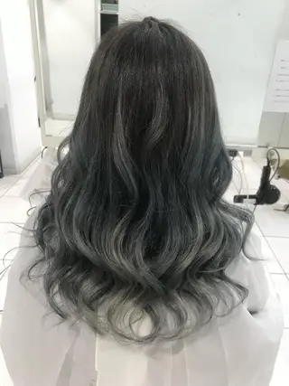 ロング カラー バレイヤージュ& 高発色カラー/市川のヘアスタイル