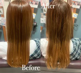 ロング 傷ませない縮毛矯正／ 吉岡 美江のヘアスタイル