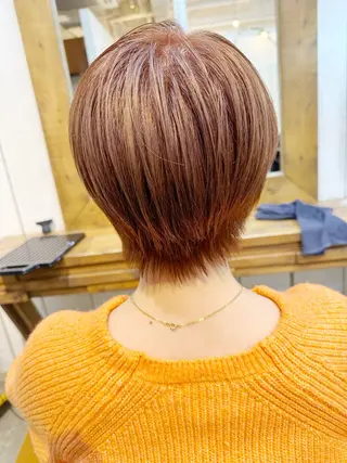 ショート カラー 👑銀座ショート/ 絶壁補正/金子涼👑のヘアスタイル