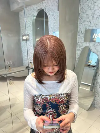 ミディアム 透明感モテ髪🩷 ヒナノのヘアスタイル