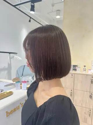 ショート カラー ボブ/美髪矯正 /佐藤　奈巳のヘアスタイル