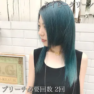 セミロング カラー シールエクステ☀️ L.O.G村岡健一のヘアスタイル