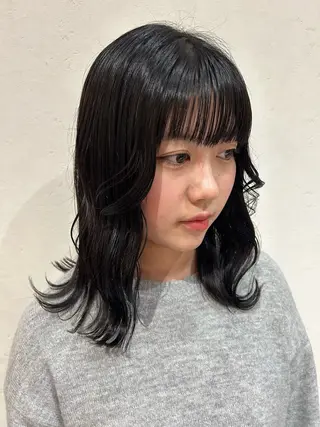 セミロング カラー 🍒中川葵久美🍒 レイヤー/メンズのヘアスタイル