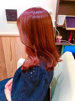 セミロング カラー レイヤー/ブリーチ｜ 特殊パーマ/赤澤のヘアスタイル