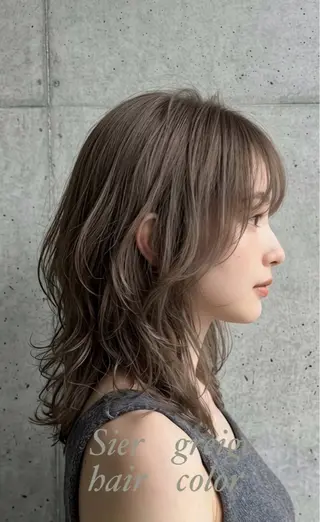 ミディアム カラー M.SLASH 辻 孝志のヘアスタイル