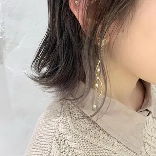 ミディアム カラー ヘアアレンジ 🫧透明感カラー/ ボブ/小笠原汐海🪽のヘアスタイル