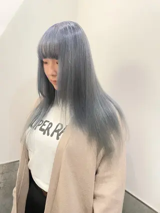 ロング カラー ヘアアレンジ 憧れの艶ハイトーンへ 🌙サイダサキのヘアスタイル