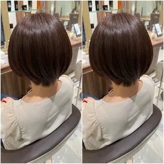 ショート カラー 全席個室 暖色カラー Zina松園優香🌸のヘアスタイル