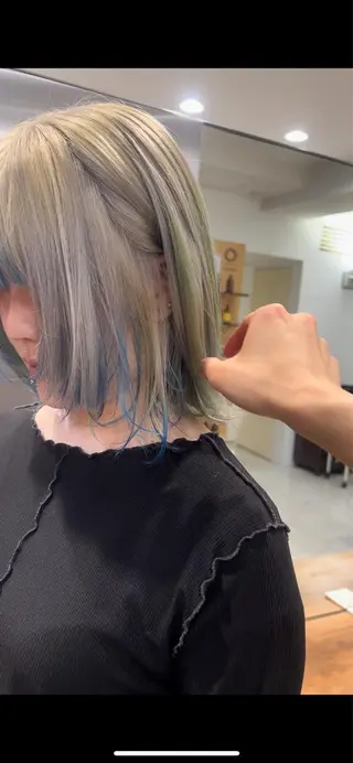 セミロング カラー ハイトーン /レイヤー/ふみやのヘアスタイル