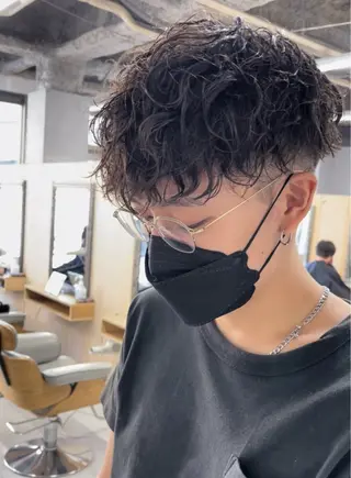 ショート パーマ メンズ 田畑 智規のヘアスタイル