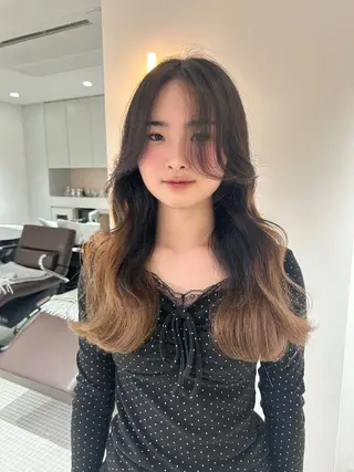 ロング れんか/ボブ/レイヤ ー/ベージュ/艶髪のヘアスタイル