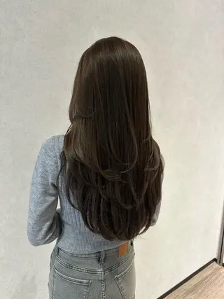 ロング カラー レイヤー/ハッシュ 渋谷/サッタのヘアスタイル