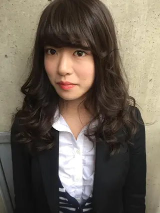 ロング カラー パーマ ヘアアレンジ 成松 勇治のヘアスタイル