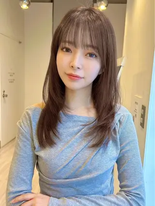 ロング ウルフ🦋顔まわり ❤︎ ͛MEIのヘアスタイル