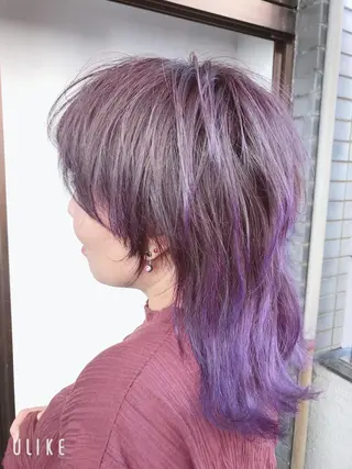 ミディアム 岩谷/ブリーチ 🪽透明感カラーのヘアスタイル