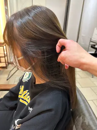 ロング カラー 我満 宏映のヘアスタイル