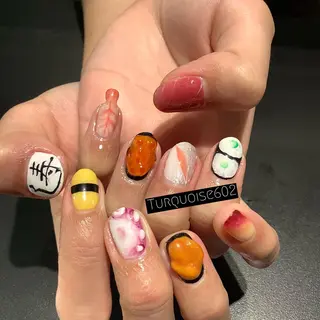 ネイル 個性派ネイルサロン 💅🏼ターコイズのネイルデザイン