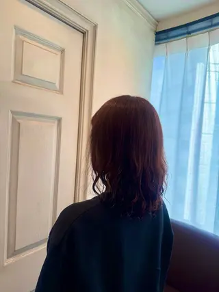 セミロング カラー 透明感カラー💜 モテ髪 空陽💙のヘアスタイル