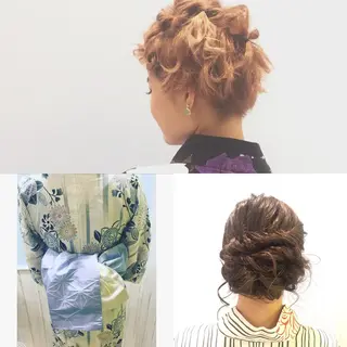 ミディアム カラー ヘアアレンジ eyelist萩元 /店長🍒のマツエク・マツパデザイン