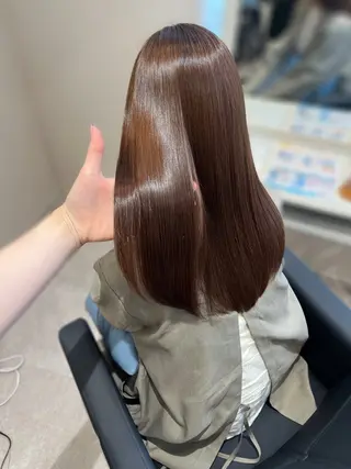ロング 堤　葵生/透明感カラ ー/髪質改善縮毛矯正のヘアスタイル