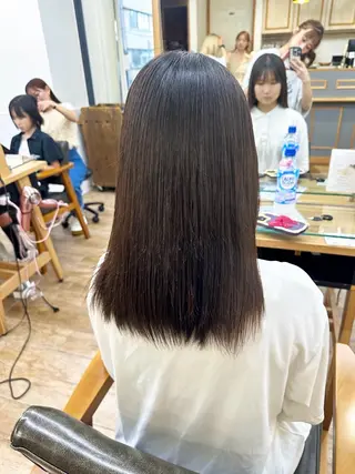 セミロング カラー パーマ ヘアアレンジ メンズ キッズ 骨格レイヤーカット 🌿美髪縮毛矯正のヘアスタイル