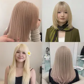 ロング 初カラー/透け感 カラー/neneのヘアスタイル