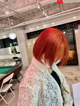 ショート カラー ハイトーンを育てる ブリーチカラー/牧原のヘアスタイル