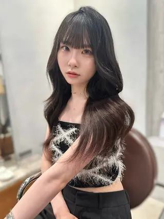 ロング カラー 上野/韓国hair 🤍MOEKA🤍のヘアスタイル