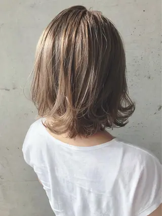 ミディアム カラー 髪質改善/レイヤー ストウシンゴのヘアスタイル