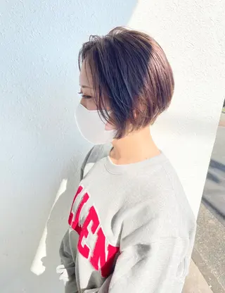 ショート カラー ケアブリーチ /髪質 改善/古橋圭史郎のヘアスタイル
