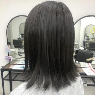 ミディアム カラー パーマ ヘアアレンジ メンズ キッズ ネイル マツエク・マツパ アイブロウ mona/ ストレートスタイル✨のヘアスタイル