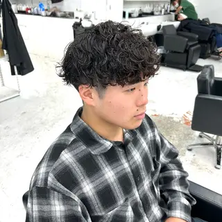ショート パーマ メンズ 【メンズパーマ特化】 🍏網中勇喜のヘアスタイル