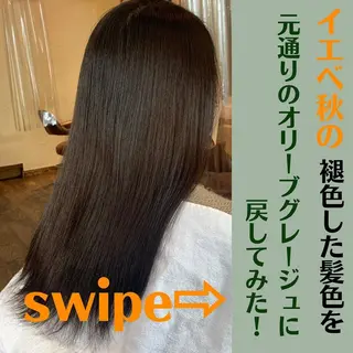 ミディアム カラー パーマ ヘアアレンジ メンズ キッズ ネイル マツエク・マツパ 髪質改善 艶髪🔵ﾌｾﾅｵﾔのヘアスタイル