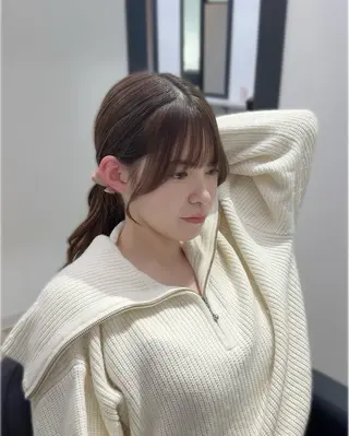 ロング YUZU🎀顔まわり ×レイヤーカットのヘアスタイル