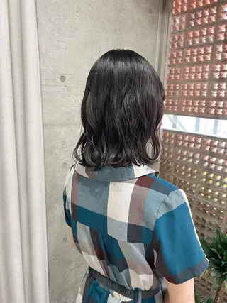 ミディアム パーマ ボブパーマコテ巻き風 パーマNo1深江秀平のヘアスタイル