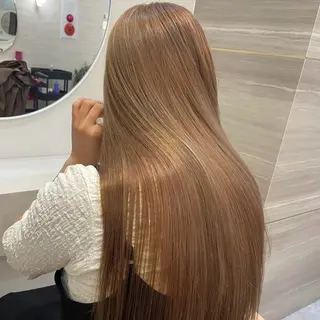 ロング カラー 🦋Yui🦋透明感 /ベージュ/Wカラーのヘアスタイル