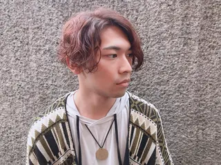 ショート カラー パーマ ヘアアレンジ メンズ ちこ .のヘアスタイル