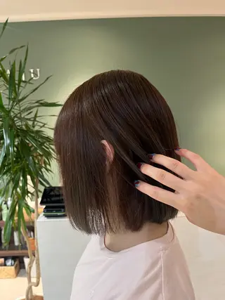 ミディアム カラー 安来柚乃 ヤスキユノのヘアスタイル