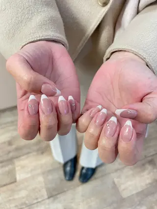 ネイル はばすみれ🎀ﾈｲﾙ 光ﾌｪｲｼｬﾙ ﾍｱのネイルデザイン