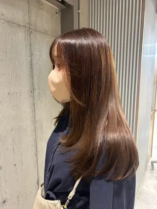 ロング カラー 🤡暖色レイヤー 🤡みさきのヘアスタイル
