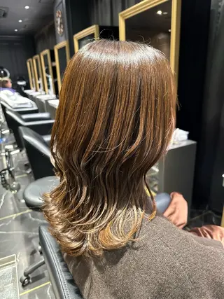 ミディアム ボブスタイル/ 透明感カラー/八幡のヘアスタイル