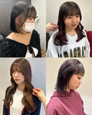 カラー レイヤー/インナー カラー🦋ルイのヘアスタイル
