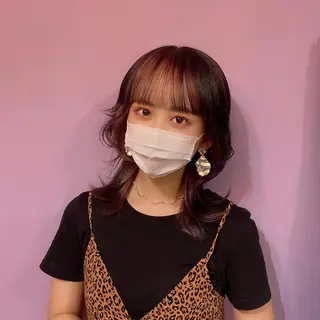 ミディアム カラー ヘアアレンジ ハイトーン/透け感 カラー🎀真香のヘアスタイル