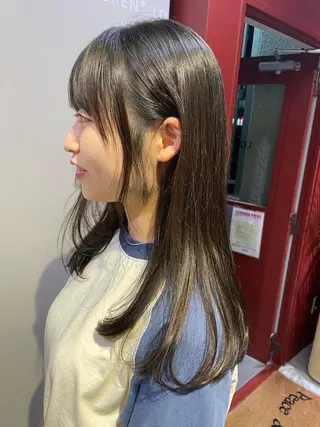 カラー レイヤーカット🍏 オリーブ/ののかのヘアスタイル