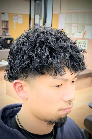 ショート パーマ 理容プラージュ燕三条 福井のヘアスタイル