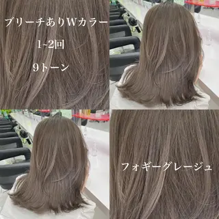 ミディアム カラー ヘアアレンジ トレンドモテカラー 🩷色落ちまで可愛くのヘアスタイル