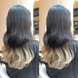 ロング カラー ブリーチ無しダブル カラー🦕まどかのヘアスタイル